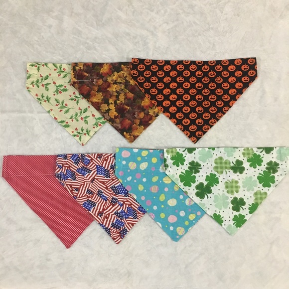 Large NWOT Dog Bandanas reversable - Picture 2 of 3